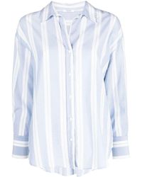 Peserico - Striped Spread-collar Shirt - Lyst