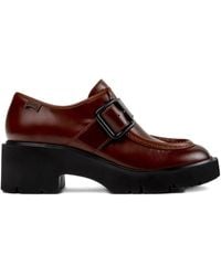 Camper - Milah Buckle-Strap Platform Loafers - Lyst