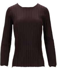LA ROSE - Ribbed Round-Neck Top - Lyst