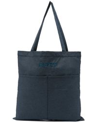 Aspesi - Embroidered Tote Bag - Lyst