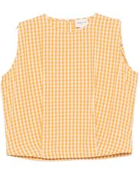 MAISON 123 - Doree Gingham Sleeveless Top - Lyst