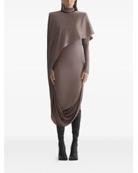 Mugler - Draped High-Neck Dress - Lyst