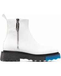 Off-White c/o Virgil Abloh - オフホワイト コントラストパネル アンクルブーツ - Lyst