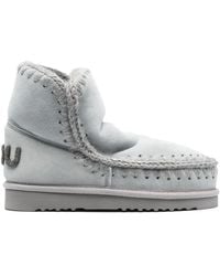 Mou - Whipstitch-Trim Detail Boots - Lyst
