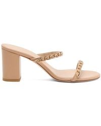 Stuart Weitzman - Soluxe Crystal-Chain Strap Sandals - Lyst