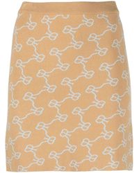 ROKH - Monogram Pattern Knitted Skirt - Lyst