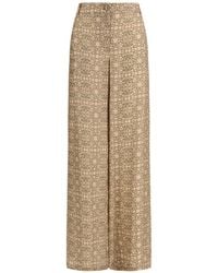 Kristina Ti - Pantaloni A Palazzo Con Stampa A Fiori - Lyst