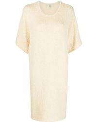 TOTEME - Textured Knitted T-Shirt Dress - Lyst
