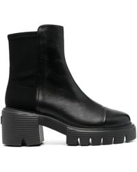 Stuart Weitzman - Panelled Leather 75mm Chelsea Boots - Lyst