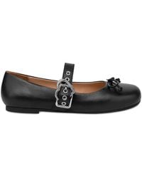 Love Moschino - Leather Ballerina Shoes - Lyst