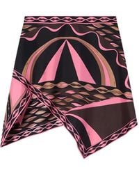 PUCCI - Dune-Print Silk Scarf Skirt - Lyst