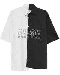 MM6 by Maison Margiela - Striped Panelled Shirt - Lyst