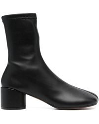 MM6 by Maison Martin Margiela - Leather Ankle Boots - Lyst