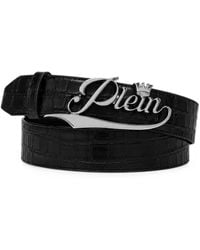 Philipp Plein - Leather Belt King Plein Cocco - Lyst