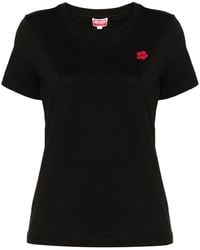 KENZO - T-Shirt Mit Boke Flower-Patch - Lyst