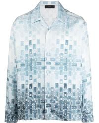 Amiri - Gradient Tape-Print Silk Shirt - Lyst