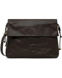 Coccinelle - Embossed-Logo Foldover Shoulder Bag - Lyst