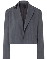 Liu Jo - Pinstripe Cropped Jacket - Lyst