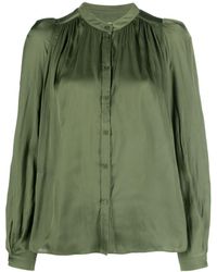 Zadig & Voltaire - Tchin Satin-finish Ruched-detailed Shirt - Lyst