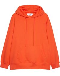 MSGM - Felpa Con Cappuccio E Logo - Lyst