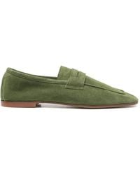SOPHIQUE - Square-Toe Suede Loafers - Lyst