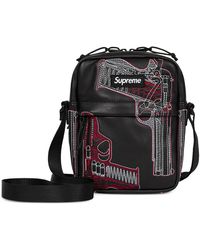 Supreme - Embroidered Leather Messenger Bag - Lyst