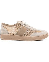 SERGIO MORETTI FIRENZE - Mesh-Panelled Suede Sneakers - Lyst