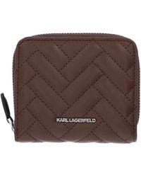 KARL LAGERFELD - Quilted Leather Wallet - Lyst