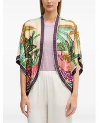 Lola Casademunt - Sequin-Embellished Tropical-Print Kimono - Lyst