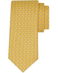 Ferragamo - Corbata De Seda Con Motivo De Pingüinos - Lyst