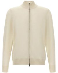 BOSS - H-Balonso Zip-Up Virgin-Wool Cardigan - Lyst