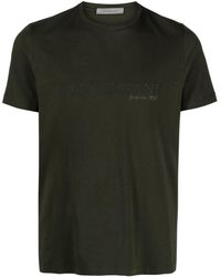 Corneliani - Katoenen T-shirt Met Geborduurd Logo - Lyst