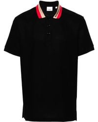 Burberry - Polo Edney con colletto tricolore - Lyst