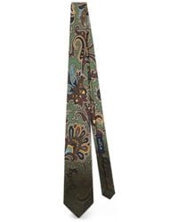 Etro - Silk Tie With Floral Paisley Motif - Lyst
