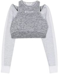 Palm Angels - Embroidered-Logo Layered Top - Lyst