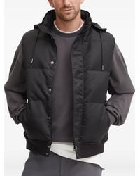 Theory - Hooded Zip-Up Gilet - Lyst