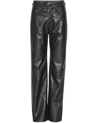 ROTATE BIRGER CHRISTENSEN - Straight Leather Trousers - Lyst