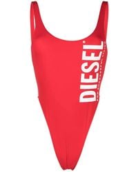 DIESEL - Bfsw-Pamela Badeanzug Mit Logo-Print - Lyst