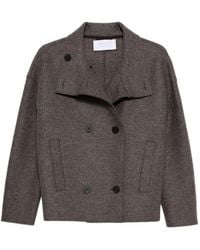 Harris Wharf London - ファンネルカラーダブルジャケット - Lyst
