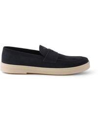 Prada - Suede Loafers - Lyst