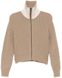 James Perse - Chunky-Knit Zip-Up Cardigan - Lyst