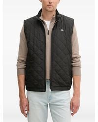 GANT - Quilted-Finish Windcheater Gilet - Lyst