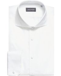 Tagliatore - Classic-Collar Cotton Shirt - Lyst