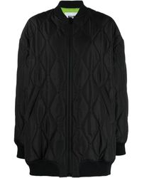 MSGM - Quilted Bomber Jacket - Lyst