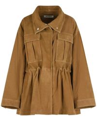 Rohe - Drawstring-Waist Suede Jacket - Lyst