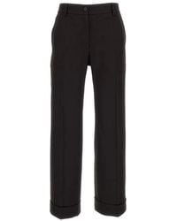 Alberto Biani - Turned-Up Hem Trousers - Lyst