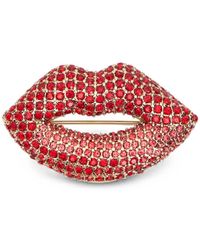 Weekend by Maxmara - Crystal-Embellished Lip-Motif Brooch - Lyst