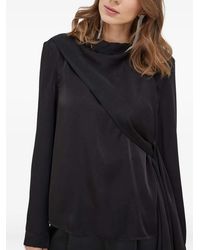 Bardot - Draped Tie-Front Blouse - Lyst