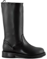 Julie Dee - Pull-Tab Leather Knee-High Boots - Lyst