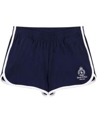 Sporty & Rich - Logo-Embroidered Shorts - Lyst